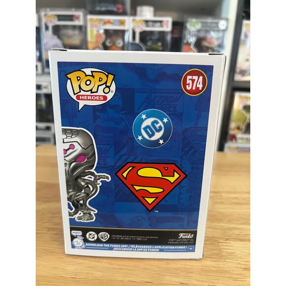 NEW IN HAND LIMITED EDITION METALLIC Brainiac Funko Pop #574 DC Superman Krypton - Picture 3 of 6